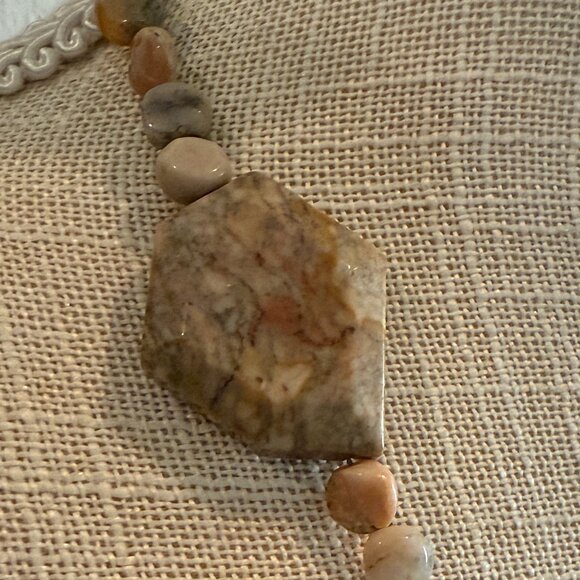 Jasper Stone Bead Necklace - Picture 4 of 6